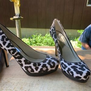 Micheal Kors leopard calf hair heel woman shoes